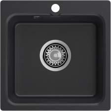 Кухонная мойка GRANFEST SMART SM-430 черный + сифон