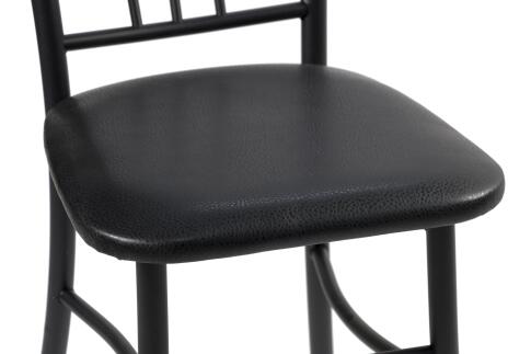 Стул ВВР Трилогия Черный/черный, экокожа