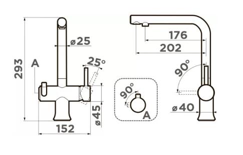 Смеситель для кухни Omoikiri Hotaru GB IB графит/синий
