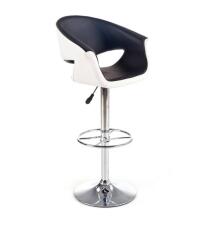 Стул барный HALMAR H46 черно-белый/хром