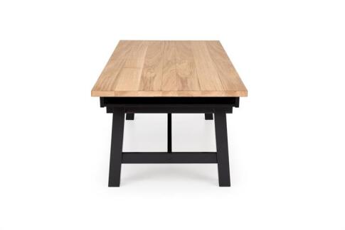 Стол обеденный HALMAR FIESTA дуб натуральный/черный 200-280/100