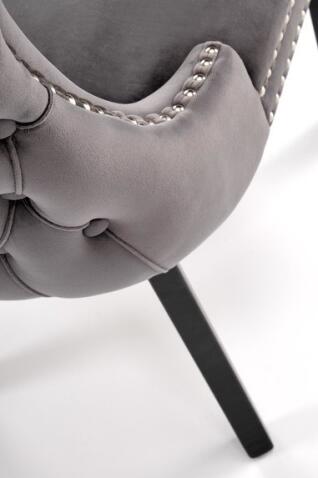 Стул HALMAR ALDA серый/черный