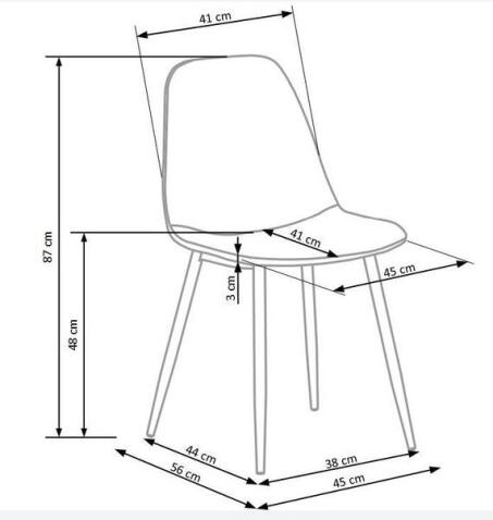 Стул HALMAR K417 темно-зеленый/черный