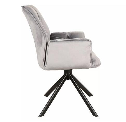Стул SIGNAL BOOGIE II Velvet Bluvel 14 серый/черный мат