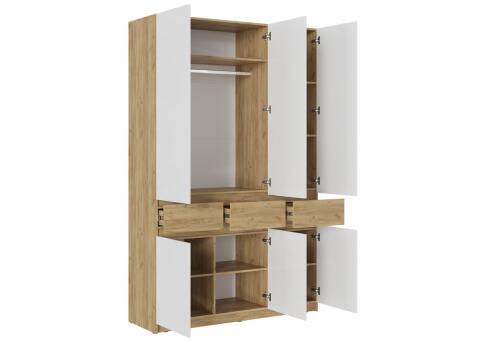 Шкаф МК Стиль БОСТОН ШК-002 МДФ дуб крафт золотой/белый