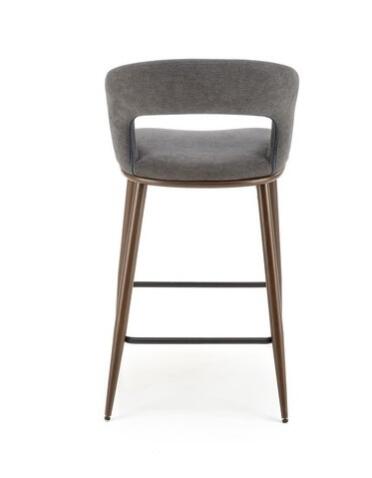 Стул барный HALMAR H114 серый/ореховый
