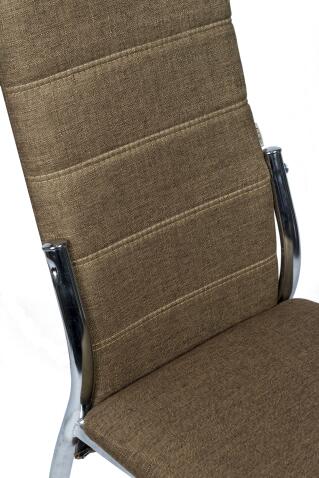 Стул ВВР Прага коричневый/хром, рогожка