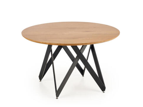 Стол обеденный HALMAR MOZAMBIK дуб золотой/черный 120