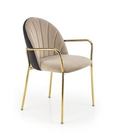 Стул HALMAR K500 бежевый/черный