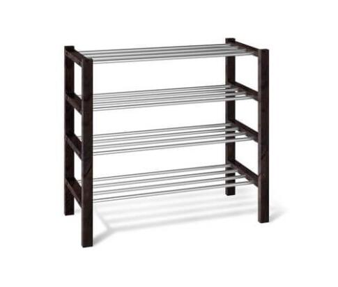 Полка для обуви Sheffilton Альберо SHT-SR9-4 артикул ПЛТ-182 венге/алюм.металлик Полка для обуви Sheffilton Альберо SHT-SR9-4 артикул ПЛТ-182 венге/алюм.металлик