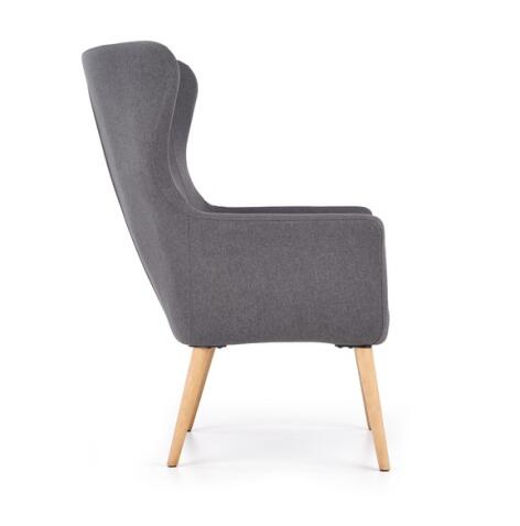 Кресло HALMAR COTTO темно-серый/натуральный