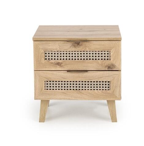 Тумба прикроватная HALMAR BORNEO SN-1 дуб артизан/черный