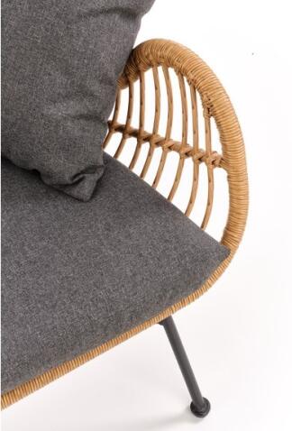 Софа HALMAR IKARO XL натуральный/черный