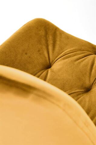 Стул HALMAR K519 горчичный/черный, поворотный