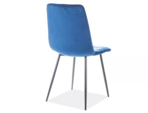 Стул SIGNAL MILA Velvet Bluvel 86 темно-синий/черный мат