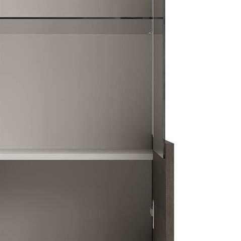 Шкаф-витрина HALMAR RANDOM 2 W-1 кашемир/орех/черный