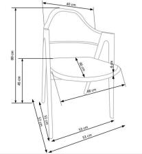 Стул HALMAR K247 серый/дуб медовый Стул HALMAR K247 серый/дуб медовый