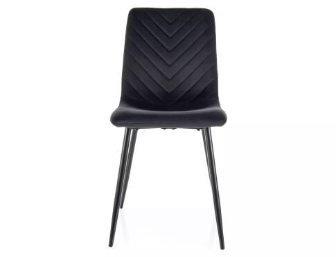 Стул SIGNAL DAREN Velvet Bluvel 19 черный/черный