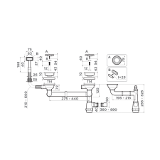 Арматура для двухчашевых моек Omoikiri WK-1.5 IN