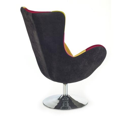 Кресло HALMAR BUTTERFLY PATCHWORK разноцветный/хром