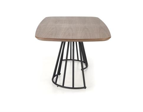 Стол обеденный HALMAR EVERTON ореховый/черный 180-200/100