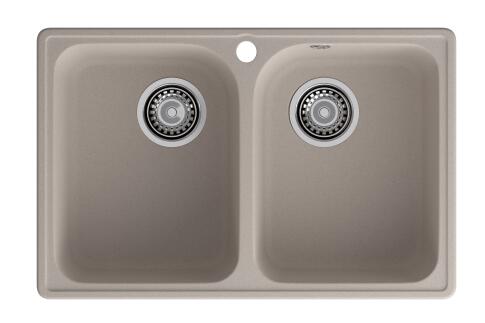 Кухонная мойка GRANFEST QUARZ Z-15 песочный + сифон