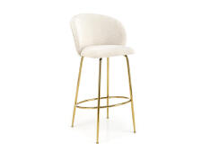 Стул барный HALMAR H116 кремовый/золотой