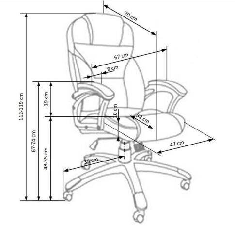 Кресло компьютерное HALMAR DESMOND 2 темно-серый
