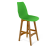 Стул полубарный Sheffilton SHT-ST29/S65-1 зеленый/светлый орех