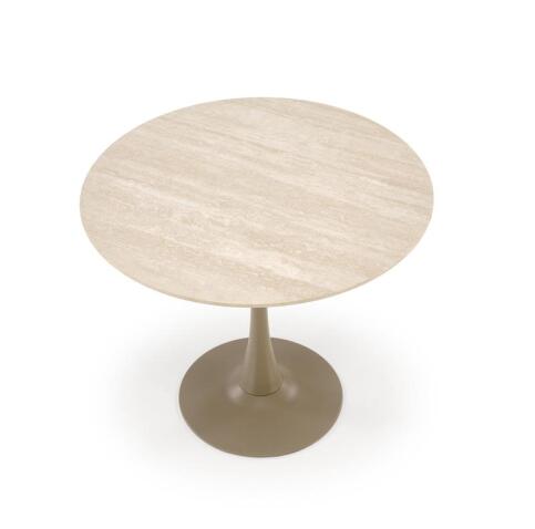 Стол обеденный HALMAR TOLIO травертин/кашемир 90