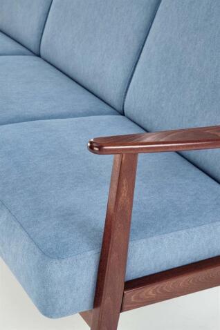 Диван HALMAR MILANO 3S tap. Castel 74 синий/орех