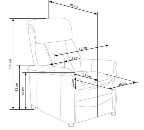 Кресло HALMAR JORDAN раскладное, бежевый/черный