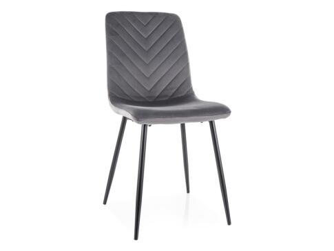 Стул SIGNAL DAREN Velvet Bluvel 14 серый/черный