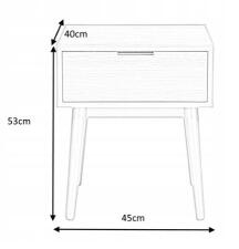 Тумба прикроватная HALMAR CASSINA натуральный/натуральный