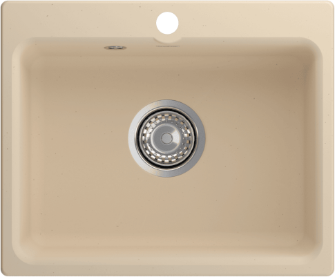 Кухонная мойка GRANFEST SMART SM-520 бежевый + сифон