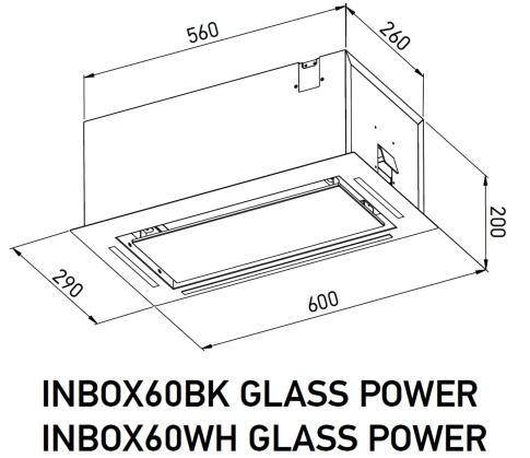 Вытяжка кухонная MEFERI INBOX60BK GLASS POWER