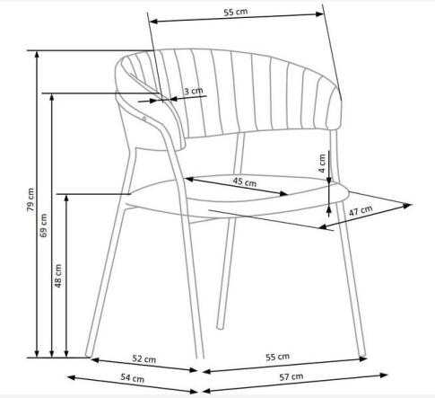 Стул HALMAR K426 темно-зеленый/черный