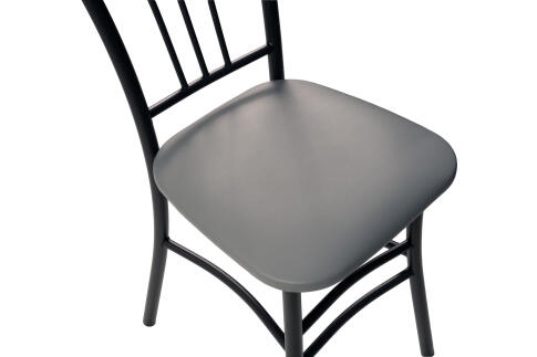 Стул ВВР Трилогия Серый/черный, экокожа