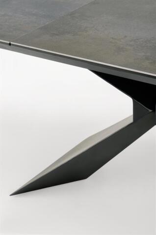 Стол обеденный HALMAR LUCIANO синий мрамор/черный 180-230/90