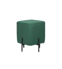 Пуфик ВВР Агат Лайт изумруд/черный, велюр