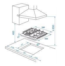 Поверхность газовая ZORG TECHNOLOGY HAG63 FDW gray