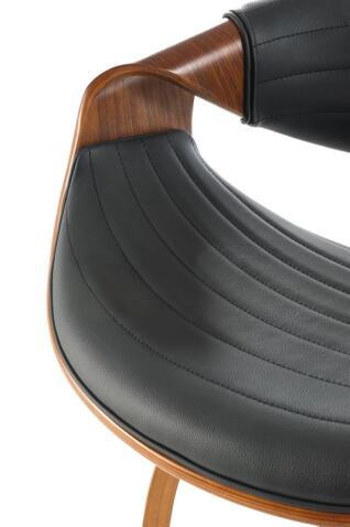 Стул барный HALMAR H123 черный/орех