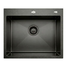 Кухонная мойка из нержавейки BLANTEK LS-5848B Nano black