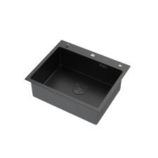 Мойка ARFEKA ECO AR 600*500 POP-UP BLACK PVD NANO DECOR