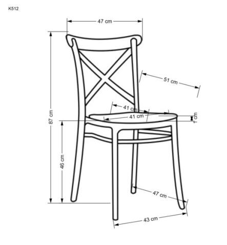 Стул HALMAR K512 черный/коричневый