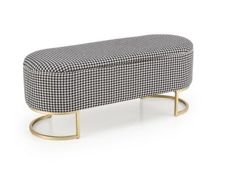 Скамья HALMAR HARMONY черный/белый/золотой