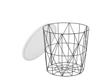 Стол журнальный HALMAR MARIFFA белый/черный, 42/41