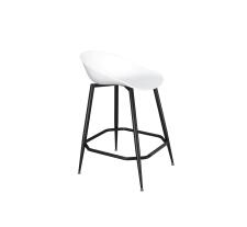 Стул полубарный Sheffilton SHT-ST19/S148-1 белый/черный муар