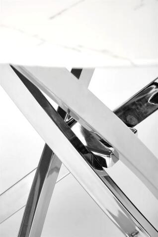 Стол обеденный HALMAR RAYMOND 3 белый/серебряный 100