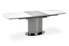 Стол обеденный HALMAR DANCAN белый мрамор/серый/черный 160-220/90